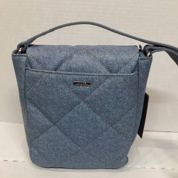 Vince Camuto Quilted Leather Crossbody -Doty Denim $157 NWT - Picture 5 of 10